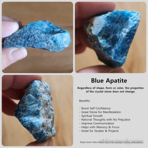 Blue Apatite Raw Natural Crystal Stone | Manifestation | Balance | Helps with Memory & Focus