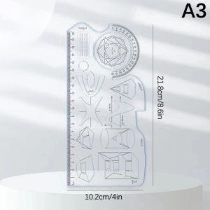 YEGBONG | 1 Cái Máy Tính Bảng 3D Trong Suốt Di Động Đa Chức Năng 360 °   Thước Vẽ Hình Học Di Động Dành Cho Học Sinh Tiểu Học