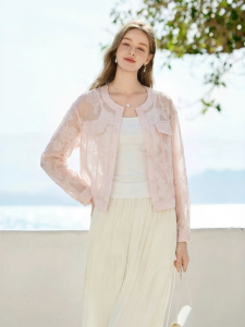 XIANGYING | Fairy French Pink Stylish Blouse Summer Office Lightweight