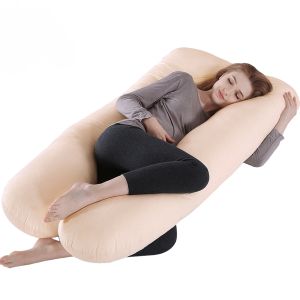 Maternity Pillow U-Shaped Back Support Side Sleeping Pillow for Pregnant Women Comfortable Cotton Washable Long Pillow
