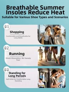 JVBV | Anti-odor Cooling Breathable Thick Sports Insoles