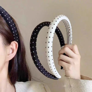 1/2/4 Pcs/Set Simple Black And White Sponge Dot Headband Ladies Classic Wide Brim Girl Headband
