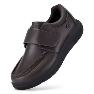 FitVille Wide Fit Mens Leather Shoes Diabetic Walking Shoes Oxford Shoes Formal Business Shoe Comfortable All Day Wear