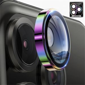 8K HD Camera Lens Protector Tempered Glass For IPhone 15 16 Pro Max Metal Ring Camera Full Cover Clear Film For IPhone 14 ProMax