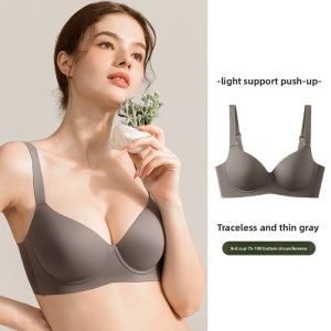 JIXIA | Sports Bra Large Size Gathered Anti-Sagging Shockproof Big Chest Appears Small Underwear For Young Women Fixed Strap Design