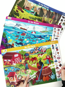 BEAR TALE Kids Search & Find Activity Mats with Erasable Pen English Learning Books for Preschool Education