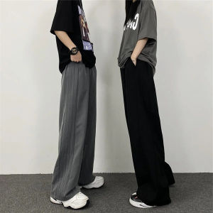 Early Autumn Drapey Stripe Wide Leg Pants Loose Casual Trousers for Women plus Size Comfortable Long Pants Trendy Ins Style