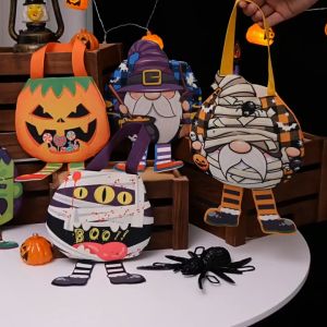 Halloween Loot Bags Pumpkin Monster Cookie Candy Bag Goody Tote Bag Gift Bags Halloween Trick Or Treat Bag For Kids Halloween Party Supplies Party Needs