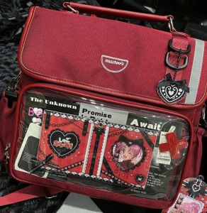 New 2025 Pain Bag Double Shoulder Sunny Sky Milk Tea Large Food Quantity College Pain Computer Bag Candy Color Hard Shell PU Material