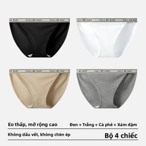 Quần lót thể thao AIMO cho nữ vải cotton kiểu cạp thấp mỏng kháng khuẩn thoáng khí