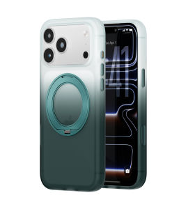 szhaiyu | For iPhone 18 Pro Max 17 Pro Max Shockproof Gradient Color Phonce Case For Magsafe With 360° Ring Bracket Anti-Drop Back Cover