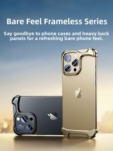 YOULANG | Arc Pulse Metal Frameless Protective Shell For iPhone 16 Pro Max Simplicity Meets Protection Heat Dissipation Naked Phone Feel