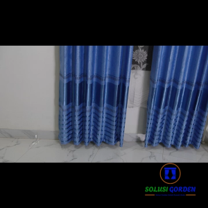 Gorden Pintu Rumah Mewah Poni Rumbai Kain Blackout Tebal Tidak Terawang Kedap Suara Tinggi 230