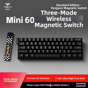 AULA | Wireless Tri-Mode High-Performance Gaming Mechanical Keyboard Mini60 Magnetic Switch