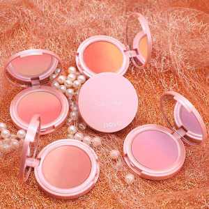 ♔Gradient Blush genuine goods Naked Makeup Natural Sun Red Women#39s Rouge One-in-One Plate for High-gloss Three-in-One Purple Two-color♫