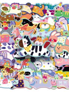 Adorable Durable Waterproof Cartoon Animal Stickers Decorative Luggage Notebook Computer Funny Dopeamine Cute Labels