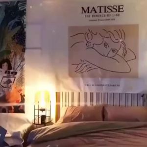 เนชา 2 ผ้าพื้นหลังเด็กชายปีศาจนาโอไฮ ผ้าแขวน หอพักนักเรียน ห้องเด็ก ตกแต่งผนังห้องนอน ins โปสเตอร์ผ้าม่าน