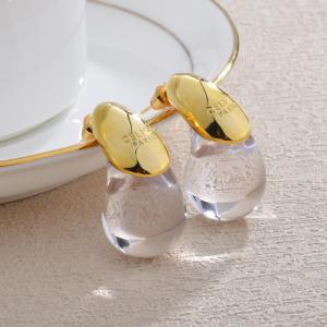 European and American New Transparent Resin Water Droplet Simple and Versatile Fashionable Temperament Personalized Earrings