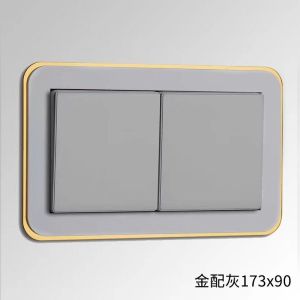 Modern Minimalist Acrylic Switch Cover Decorative Wall Stickers Narrow Frame Luxury Style Home Decoration Sealed Pure Color