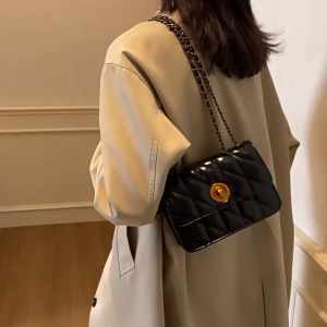 Túi xách nữ đeo chéo trần chỉ khóa tròn siêu xinh HĐ 311