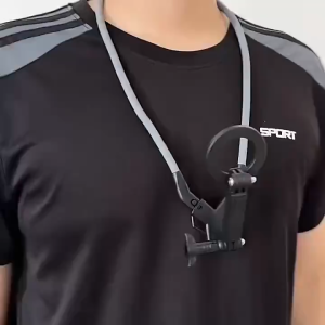 Pemegang telefon jalur leher magnetik untuk penggambaran POV kamera mendaki berbasikal melancong dan vlog.