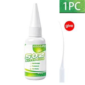 LOOLIFL | 502 Super Glue Extra Strong Instant Adhesive High Viscosity Quick Dry Multi‑purpose For Metal Plastic Wood DIY Glass Rubber 20G