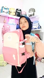HLK Tas Sekolah Anak Ransel RONE Remaja Laki-Laki Wanita Perempuan SD SMP SMA SMK Gendong