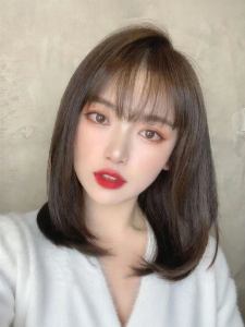 MENGSIQIAN | Full Head Human Hair Wig Shoulder Length Bob