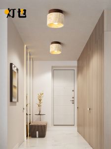 Minimalist Japanese Wabi-Sabi Style Ceiling Light Designer Creative Nordics Corridor Entrance Bed & Breakfast Balcony Small Lamp