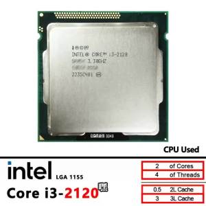 Intel Core i3 2120 i3-2120 Used 3.3 GHz Dual-Core CPU processor 3M 65W LGA 1155