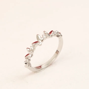 Nhẫn Bạc Nữ HGJG Bướm Đính Đá Dễ Thương Nhẫn Bạc 925 Xinh Đeo Hằng Ngày Đi Chơi Quà Tặng Bạn Gái