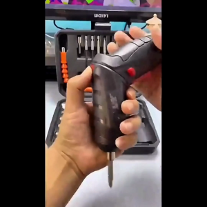 ไขควงไฟฟ้า ไร้สาย 47pcs แบตเตอรี่ 4.2V ไขควงอเนกประสงค์ ตัวเครื่องหมุนปรับได้ มีไฟLED ไขควงไร้สาย สว่านแบต คุ้มราคา