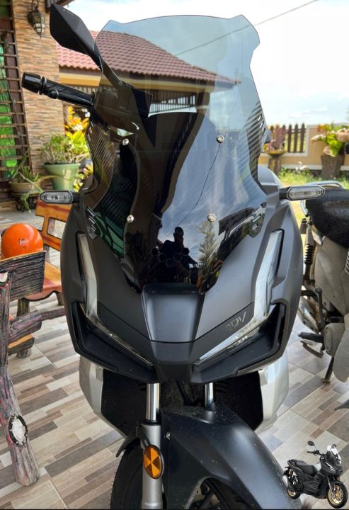 HONDA ADV150 VISOR FRONT CARBON TECH (ANTI PECAH) WINDSHIELD CLEAR ...