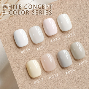 8 colors of milky white are optional---gentle pink new popular whitening super glossy nail polish lasting and firm nail polish