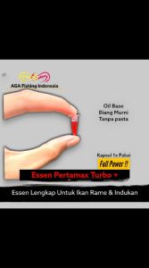 Essen Kapsul 5 pcs 1x Pakai Pertamax Turbo + Campuran Umpan Pancing Ikan Rame & Indukan