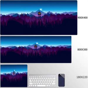 Bandai | Firewatch Mouse Pad XXL Rubber Deep Forest Large Mousepad Gamer Non-Slip Art Desk Mat Computer Laptop Pads 90x40cm Keyboard Mats