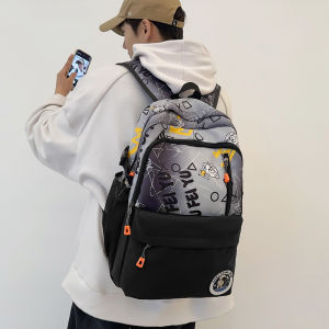 Túi Đeo Vai Nam Dung Tích Lớn in Họa Tiết Thời Trang Cho Học Sinh Trung Học Và Đại Học Túi Du Lịch Nylon Chống Thấm Nước