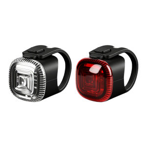 2PCS Bike Light Set USB/2032 Battery LED Headlight Taillight Waterproof Silicone Bicycle Safety Light For MTB Road Bike