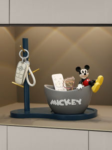 Creative Home Entrance Hall Mickey Key Storage Ornament Living Room Desktop Decorations Resin Cartoon Style Blessing Item