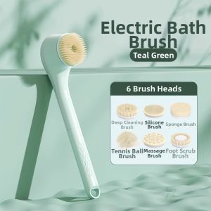 New 2025 Electric Bath Brush Automatic Back Scrubbing Mud Machine Tool Lazy Persons Bathing Exfoliator Personal Care Device