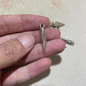 Minimalist Pure Silver Gilded Iron Arrowhead Pujia Diamond Mace Buddhist Altar Decorative Accessories Fashionable Jewelry