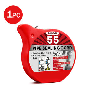 LOOLIFL 50M Pipe Sealing Cord (1-3pc) - Reusable Home Pipeline Sealant Eco-Friendly for Kitchen & Bathroom Repairs