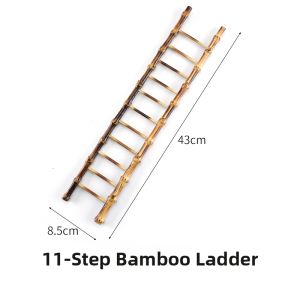 Atmospheric Bamboo Ladder and Flowers Decor for Sushi Platter