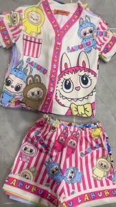 11-43KG  bộ đùi cài nút labubu bé gái thun lạnh 3D mềm mịn bao đẹp