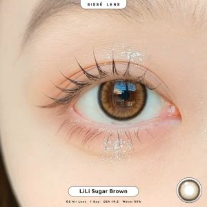 Sisse Lens คอนแทคเลนส์ รายวัน รุ่น LiLi Sugar Brown 3 คู่ : O2 Air Lens