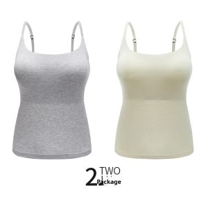 miiow | Cat Woman Modal Tank Top Womens Summer Skin-friendly Inner Wear With Chest Pad Conceals Side Breast No Trace White Beautiful Back Base Layer