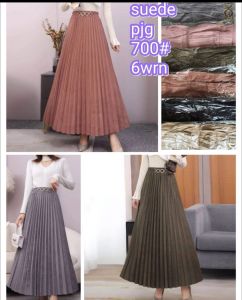 Rok Maxi suede | Rok plisket suede | Rok Maxi import