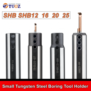 TUOZ SHB SHB12 16 20 25 -3 4 5 6 7 8 10 12 16 20mm Small Tungsten Steel Boring Tool Holder Small Diameter Holder Cutting Bracket