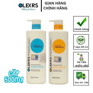CHÍNH HÃNG -Cặp Dầu gội Xả Olexrs Argan Oil Collagen Hair Salon Cao Cấp 960ml gội xong tóc mềm mượt đặc biệt lại rất thơm