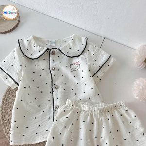 Bộ bé gái Set Hello Kitty Nhẹ tênh mềm mại bé mặc là mê - MT 3218